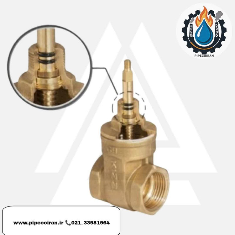 شیر فلکه کشویی برنجی کیز ایران