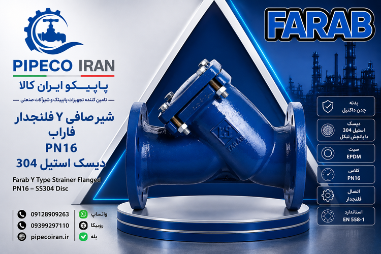 صافی چدنی فاراب PN16