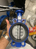 شیر پروانهای ویفری اهرمی V دیسک چدن سیت EPDM