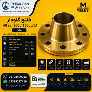فلنج گلودار کلاس 300 رده 40 ST37 ایرانی